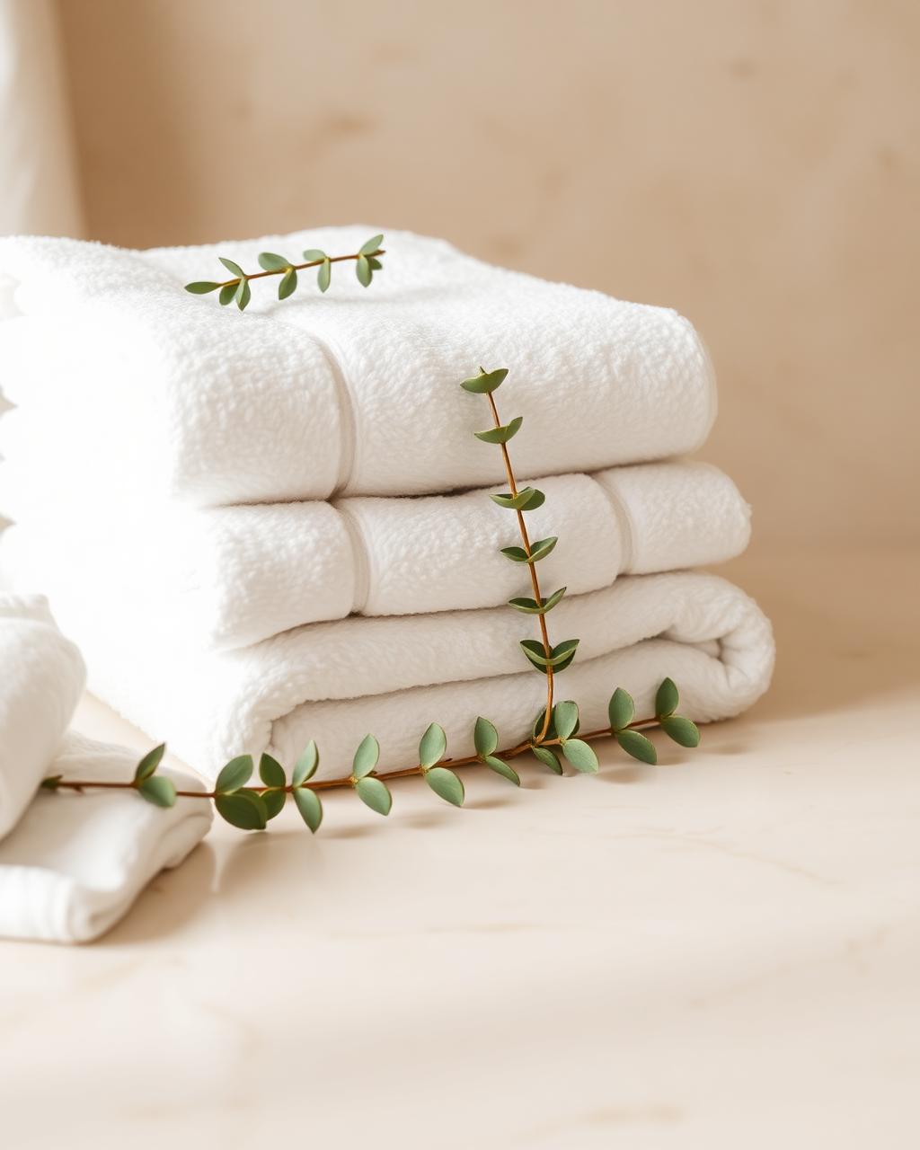 Plush spa towels